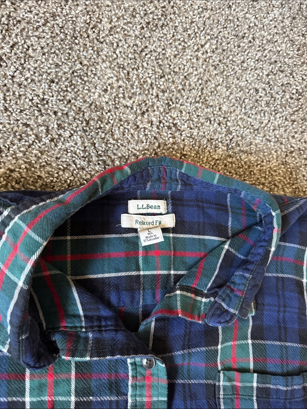Vintage LL Bean Plaid button down - Picture 2 of 6